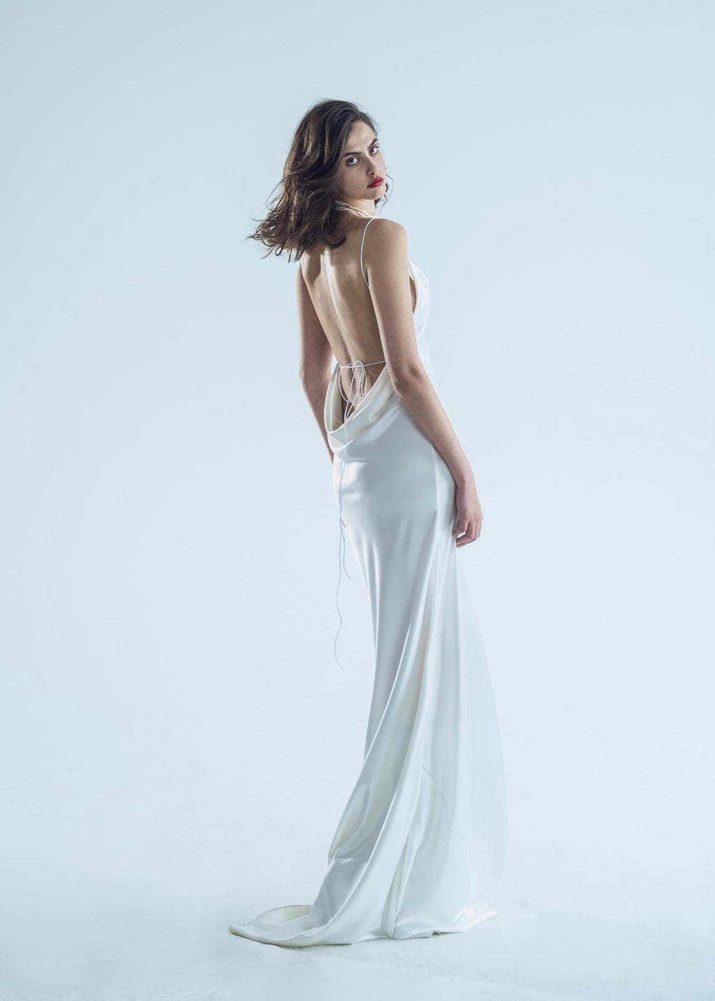 amina satin maxi dress Amina Silk Dress SEROYA