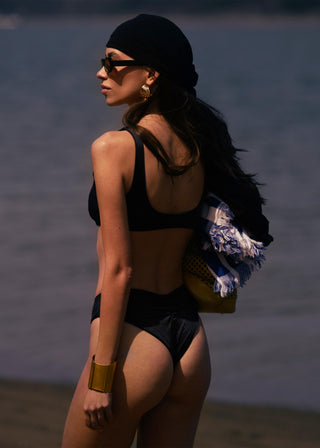 Chiara Mini Sarong in Black