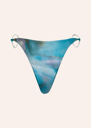 Lia Bikini Bottom Reversible in Aquamarine