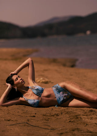 Beatriz Bikini Top Reversible in Aquamarine