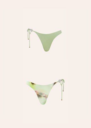 Naomi Bikini Bottom Reversible in Matcha