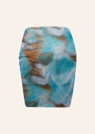 Bea Skirt in Aquamarine Print