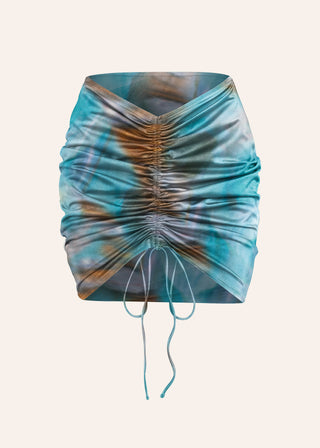 Bea Skirt in Aquamarine Print