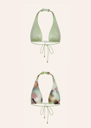 Sophia Bikini Top Reversible Matcha