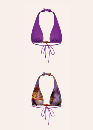 Sophia Bikini Top Reversible Orchid