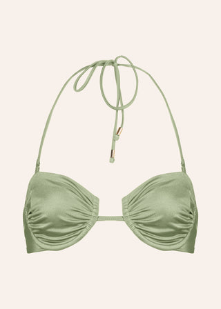 Tyra Bikini Top Reversible Matcha